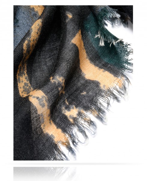 Полупрозрачный шерстяной Палантин из ручной пряжи ВСПЫШКИ МОЛНИЙ JW70-C.DAMOUR/GRISE