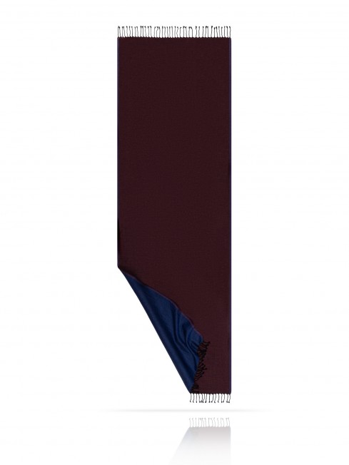 Палантин из двухсторонней объемной шерсти МОРСКОЕ ВИНО W230-PLAID/MARIN.WINE