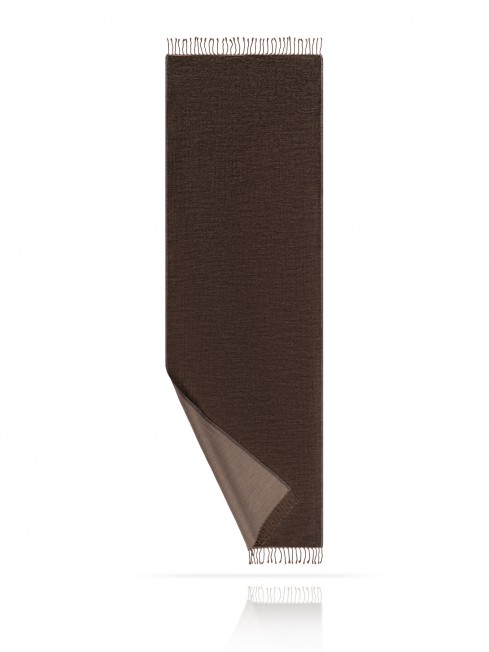 Палантин из двухсторонней объемной шерсти ТАИНСТВЕННЫЙ ЗАМОК W230-PLAID/MARON.BEIGE