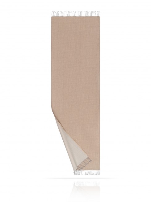 Палантин из двухсторонней объемной шерсти ДОМАШНИЙ ЗЕФИР W230-PLAID/ZEFIR.BEIGE