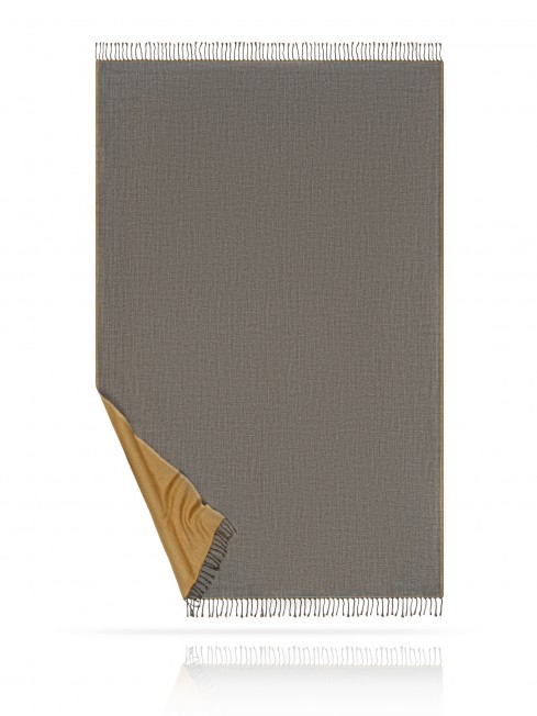Объемная плотная двухсторонняя Шаль ШЕПОТ НАДЕЖДЫ W750-CHALE/GREY.SAND