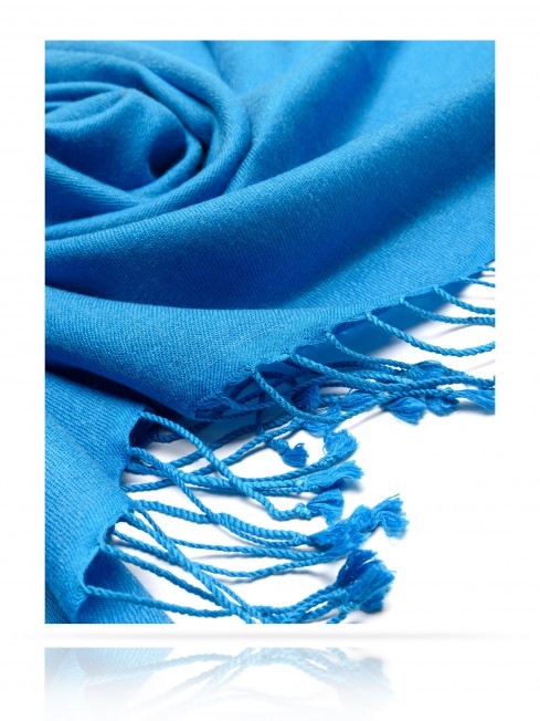 Мягчайший Палантин, кашемир и шелк в тандеме ЛАЗУРНОЕ НЕБО CASHSILK-5050/BLEU.MEDITERR