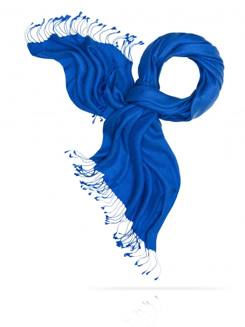 Мягчайший Палантин, кашемир и шелк в тандеме НЕБО САНТОРИНИ CASHSILK-5050/BLEU.PROFOND