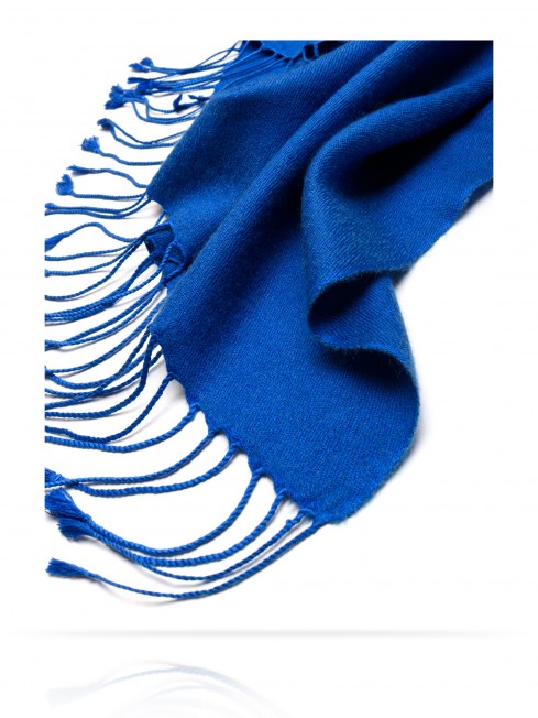 Мягчайший Палантин, кашемир и шелк в тандеме НЕБО САНТОРИНИ CASHSILK-5050/BLEU.PROFOND