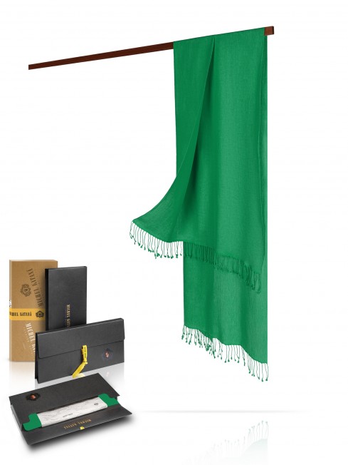 Мягчайший Палантин, кашемир и шелк в тандеме СОЧНАЯ МЯТА CASHSILK-5050/MODE.VERT