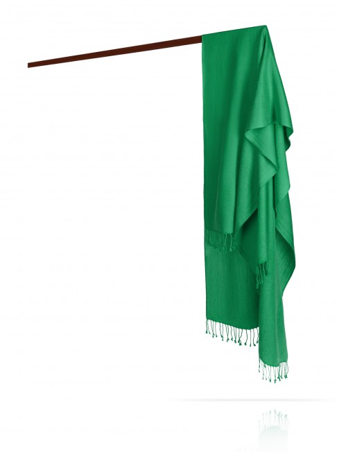 Мягчайший Палантин, кашемир и шелк в тандеме СОЧНАЯ МЯТА CASHSILK-5050/MODE.VERT
