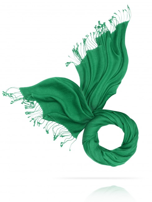 Мягчайший Палантин, кашемир и шелк в тандеме СОЧНАЯ МЯТА CASHSILK-5050/MODE.VERT