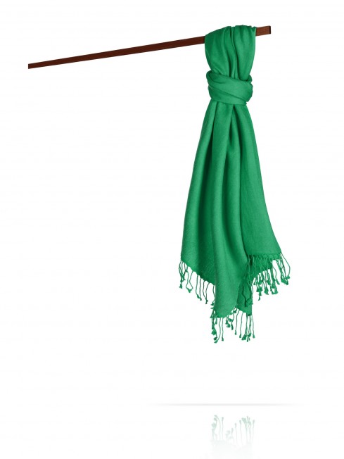 Мягчайший Палантин, кашемир и шелк в тандеме СОЧНАЯ МЯТА CASHSILK-5050/MODE.VERT