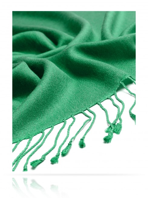 Мягчайший Палантин, кашемир и шелк в тандеме СОЧНАЯ МЯТА CASHSILK-5050/MODE.VERT