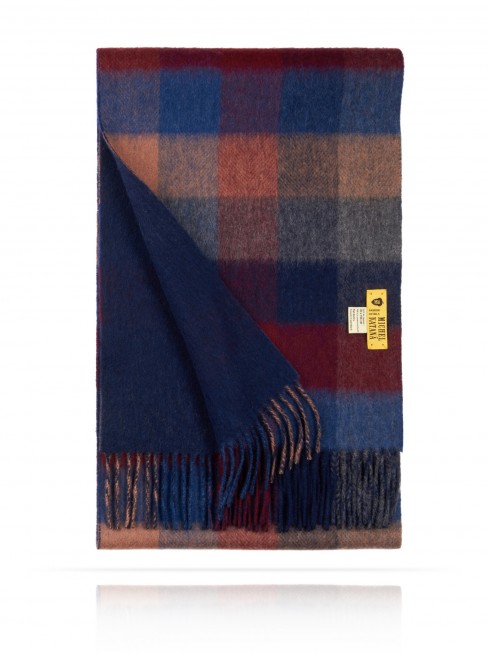 Длиный Шарф из мягчайшей шерсти Merinos (Herringbone) ШЕРСТЯНАЯ МИКС-ГАРМОНИЯ F2HsQ.W170_GZ-548A/NAVY.AU