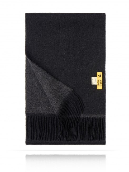 Длиный 2-х СТОРОННИЙ Шарф из мягчайшей шерсти Merinos (Twill) СИМФОНИЯ КОРИЧНЕВОГО F2T.W120_NA100/BL.GR