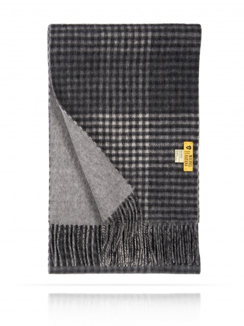 Длиный 2-х СТОРОННИЙ Шарф из мягчайшей шерсти Merinos (Twill) МОНОХРОМНЫЙ КЛАССИК F2TQ.W170_GZ-685/SURE.GR