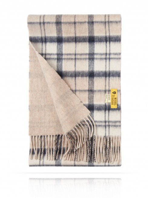 Длиный 2-х СТОРОННИЙ Шарф из мягчайшей шерсти Merinos (Twill) ИВОРИ-ДЕТАЛИ F2TQ.W170_GZ-765A/LATE.SUR