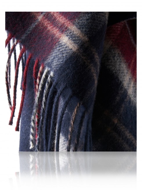 Длиный 2-х СТОРОННИЙ Шарф из мягчайшей шерсти Merinos (Twill) ШТРИХ-НОВАЯ ГЛАВА F2TQ.W170_GZ-765C/N.BORD