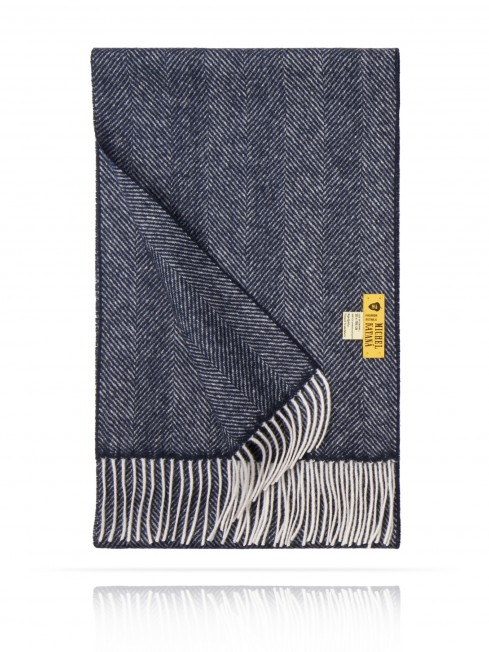 Длиный Шарф из мягчайшей шерсти Merinos (Herringbone) ВЕТРЫ СЕВЕРА ШОТЛАНДИИ FHb.W130_T-RZ-30A/SUR