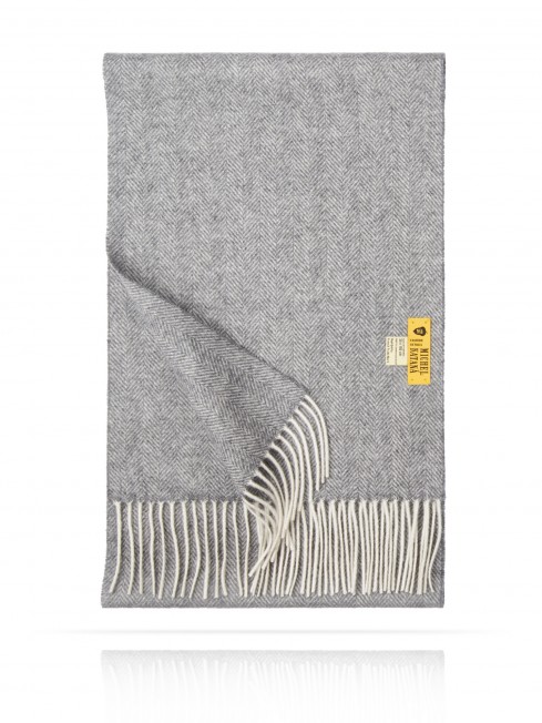 Длиный Шарф из мягчайшей шерсти Merinos (Herringbone) ГРАДИЕНТ МИСТИК FHb.W130_T-RZ-5C/SUR