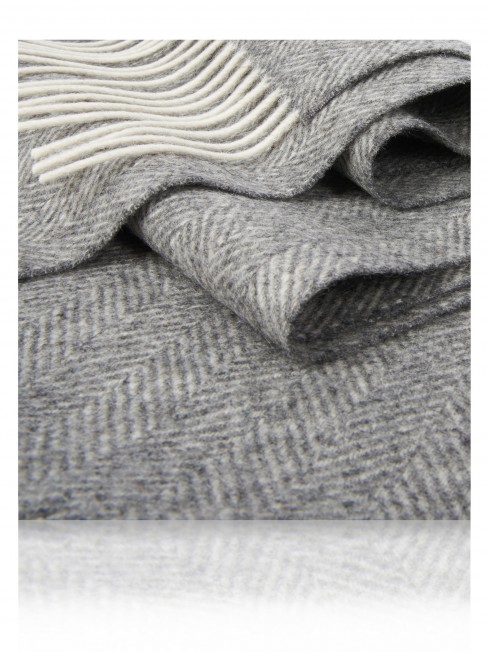 Длиный Шарф из мягчайшей шерсти Merinos (Herringbone) ГРАДИЕНТ МИСТИК FHb.W130_T-RZ-5C/SUR