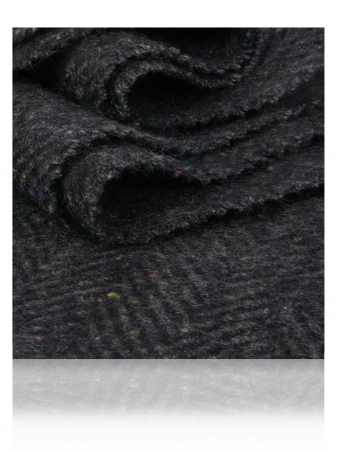 Длиный Шарф из мягчайшей шерсти Merinos (Herringbone) ОБАЯНИЕ ТЕМНО-СЕРОГО FHs.W120_VL-2271-10/D.GR
