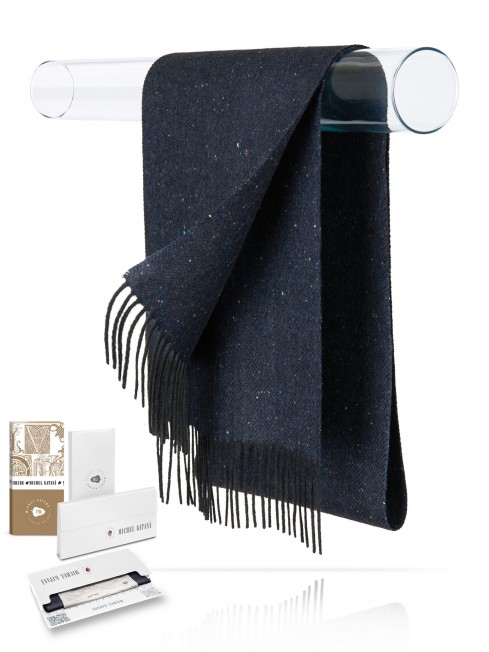 Длиный Шарф из мягчайшей шерсти Merinos (Herringbone) АУРОРА БОРЕА FHs.W120_VL-2271-12/SERA