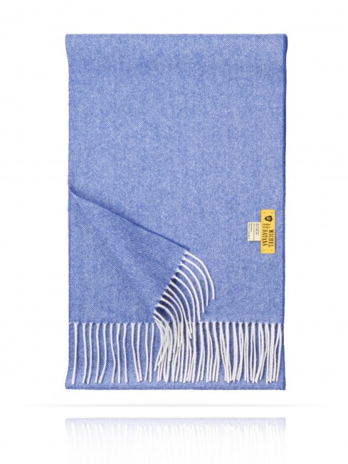 Длиный Шарф из мягчайшей шерсти Merinos (Herringbone) ВЕТЕР НЕБА FHs.W130_T-RZ-29B/DIM