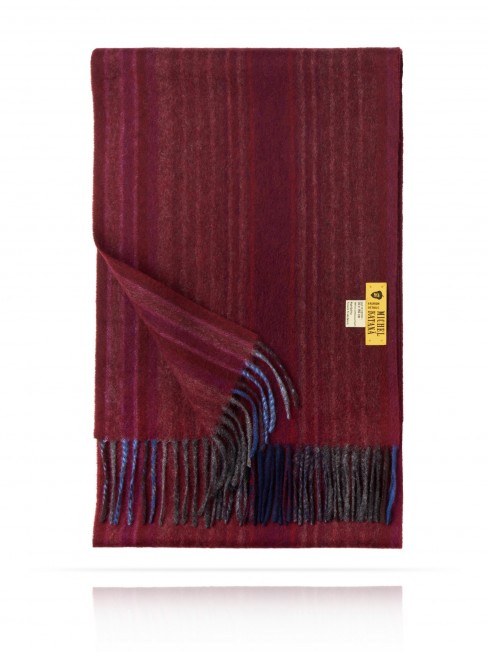 Длиный Шарф из мягчайшей шерсти Merinos (Twill) ПОСЫЛКА В БОРДО FTL.W130_STRIP-52D/BORDICH