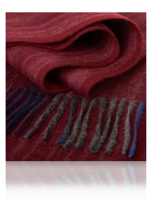 Длиный Шарф из мягчайшей шерсти Merinos (Twill) ПОСЫЛКА В БОРДО FTL.W130_STRIP-52D/BORDICH