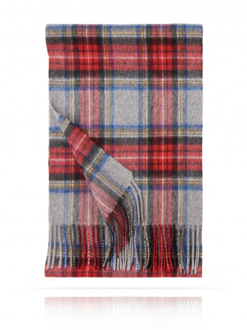 Длиный Шарф из мягчайшей шерсти Merinos (Twill) РУБИН-СКОТИШ-ЛАБИРИНТ FTQ.W120_0643019-4/ROS.SUR