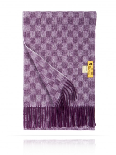 Длиный Шарф из мягчайшей шерсти Merinos (Twill) ШАХ-ГАРМОНИЯ FTQ.W120_NCH-1/PURP