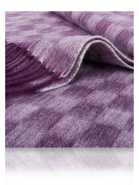 Длиный Шарф из мягчайшей шерсти Merinos (Twill) ШАХ-ГАРМОНИЯ FTQ.W120_NCH-1/PURP