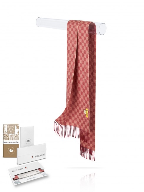 Длиный Шарф из мягчайшей шерсти Merinos (Twill) ИГРА-КАРМИН FTQ.W120_NCH-1/RED
