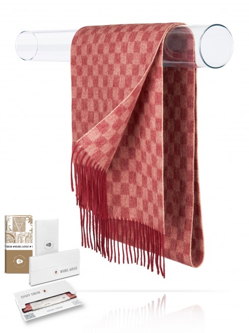 Длиный Шарф из мягчайшей шерсти Merinos (Twill) ИГРА-КАРМИН FTQ.W120_NCH-1/RED