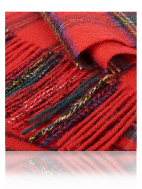 Длиный Шарф из мягчайшей шерсти Merinos (Twill) КРАСНЫЙ-СТРАСТНЫЙ FTQ.W120_VI-20-10/ROSU