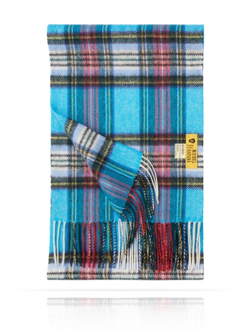 Длиный Шарф из мягчайшей шерсти Merinos (Twill) БИРЮЗА-СОНАТА FTQ.W120_VI-2347-1-22/AZUR