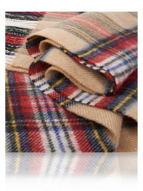 Длиный Шарф из мягчайшей шерсти Merinos (Twill) БЕЖЕВЫЙ ВАЛЬС FTQ.W120_VI-2347-3/LAT.R