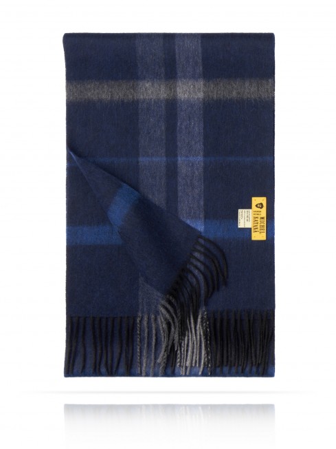 Длиный Шарф из мягчайшей шерсти Merinos (Twill) ПЛЕНИТЕЛЬНЫЙ ВЗГЛЯД ОСЕНИ FTQ.W130_GZ-653B/NAVY.BLEU