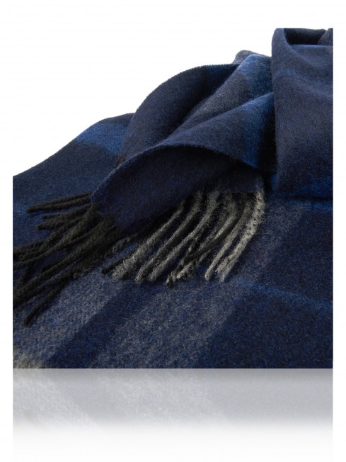 Длиный Шарф из мягчайшей шерсти Merinos (Twill) ПЛЕНИТЕЛЬНЫЙ ВЗГЛЯД ОСЕНИ FTQ.W130_GZ-653B/NAVY.BLEU