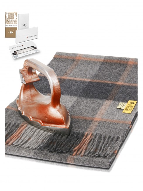 Длиный Шарф из мягчайшей шерсти Merinos (Twill) ВРЕМЯ ГОДА-ВОЛШЕБСТВО FTQ.W130_GZ-655B/GR.NUG
