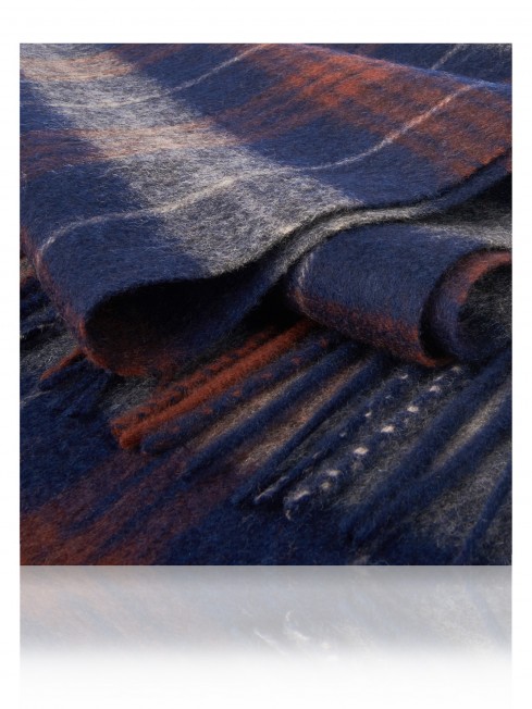 Длиный Шарф из мягчайшей шерсти Merinos (Twill) ОСЕНЬ В ВИНОГРАДНИКЕ FTQ.W130_GZ-658B/GR.BORD