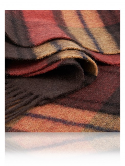 Длиный Шарф из мягчайшей шерсти Merinos (Twill) ТЕПЛЫЙ КАШТАН FTQ.W130_GZ-671A/JAU.BORD