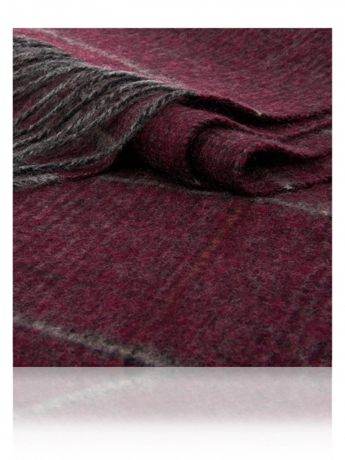 Длиный Шарф из мягчайшей шерсти Merinos (Twill) БАГРОВЫЕ ВЕТРА FTQ.W130_GZ-726B/PLAS.BORD