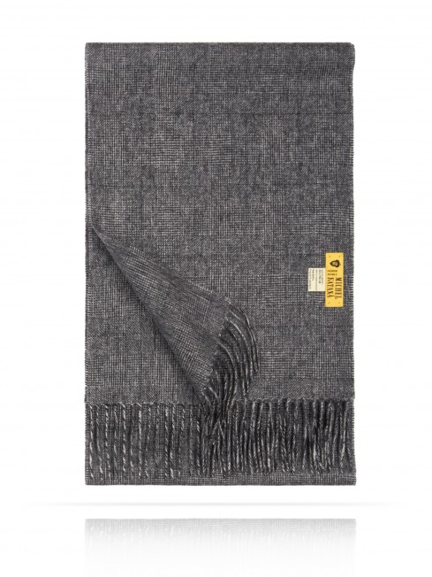 Длиный Шарф из мягчайшей шерсти Merinos (Twill) МЕЛАНЖ ХРОМАТИК FTQ.W130_GZ-758/PLAS.GR