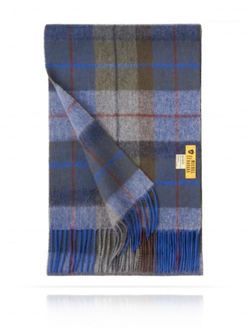 Длиный Шарф из мягчайшей шерсти Merinos (Twill) СИНИЙ САПФИР FTQ.W130_GZ-770B/BLUISH