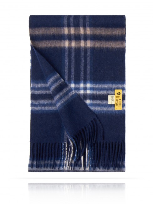 Длиный Шарф из мягчайшей шерсти Merinos (Twill) ТЕМНО-СИНЯЯ МЕТАФОРА FTQ.W130_GZ-772/NAVY.WH