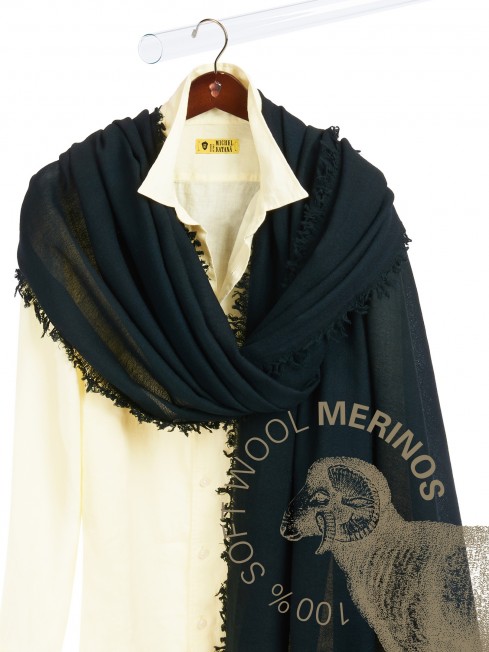 VINTAGE BERGE NEW BLACK, огромный 110*220 см шерстяной Палантин из Шерсти MERINOS, мягкой ручной пряжи средней тяжести. JW100-BERGE/NEW.BLACK