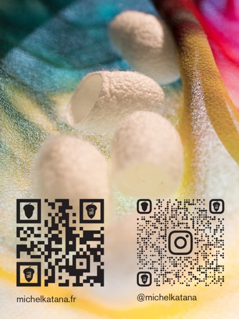 VINTAGE MAZE YELLOW, огромный 110*180см и легчайший полупрозрачный ПАЛАНТИН из натурального Шелка MULBERRY, полностью ручной работы. S30-MAZE/YELLOW