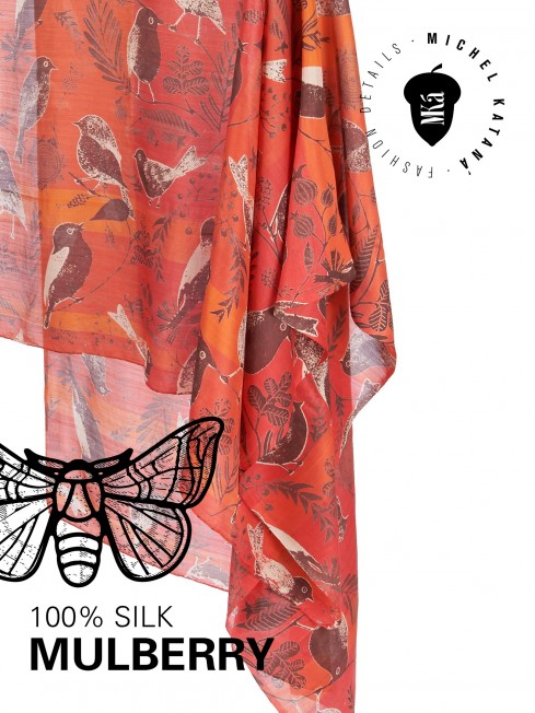 Палантин Женский SN40-BIRDY/CORAL