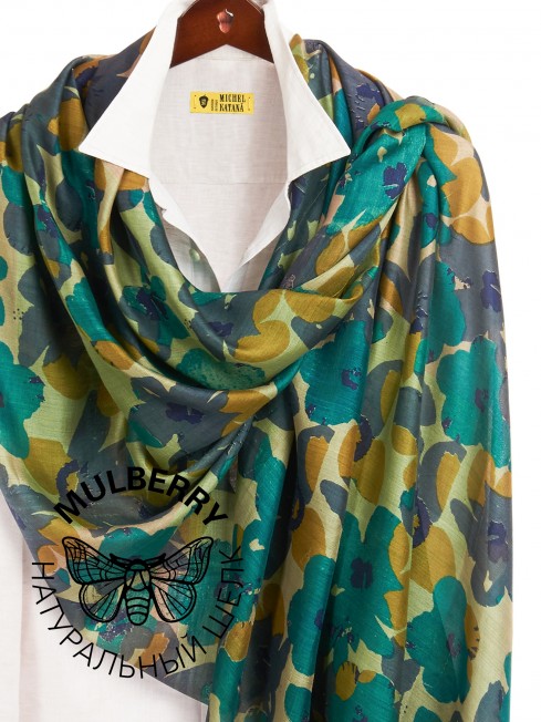 Палантин Женский SN40-NEO.FLORAL/BROWN