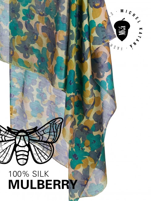 Палантин Женский SN40-NEO.FLORAL/BROWN