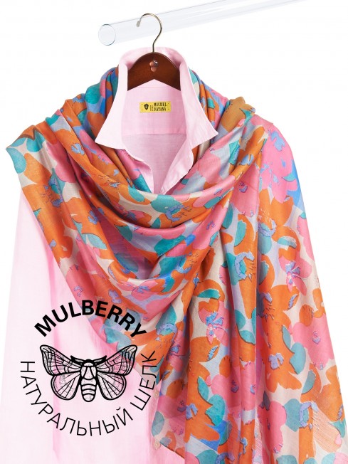 Палантин Женский SN40-NEO.FLORAL/PINK