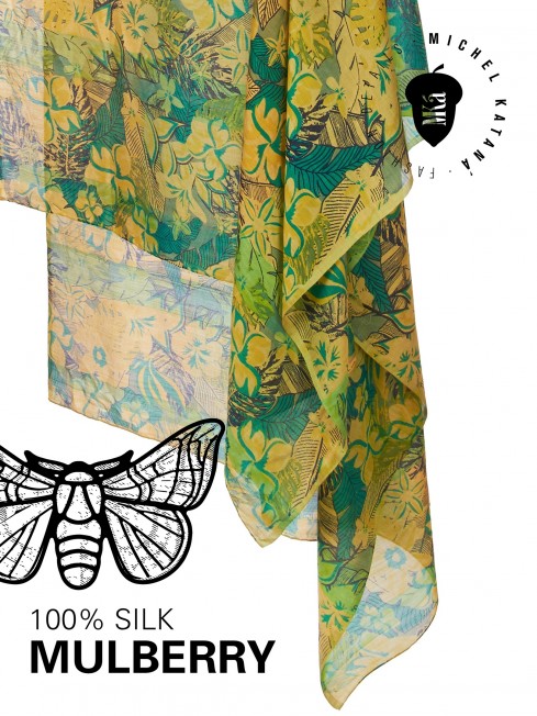 Палантин Женский SN40-TROPICAL/GREEN